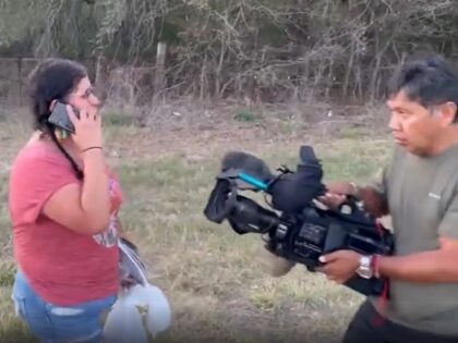 Adrianna Martinez, mother of the Robb Elementary School shooter, is chased by a Telemundo