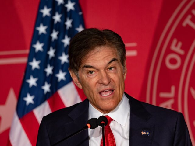 Mehmet Oz, US Republican Senate candidate for Pennsylvania, speaks during a campaign event