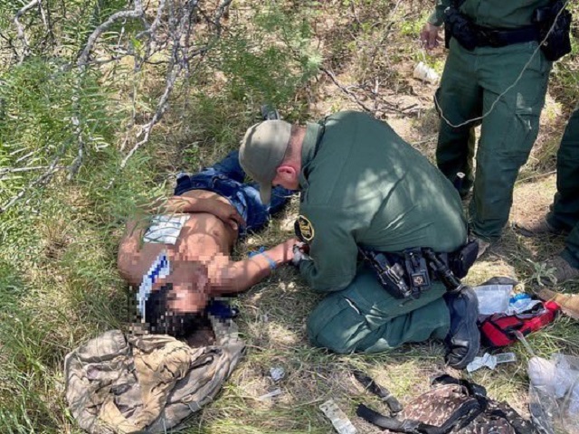 A Bracketteville Station Border Patrol agent saves the life of a migrant who fell victim to the heat on a West Texas ranch. (U.S. Border Patrol/Del Rio Sector)