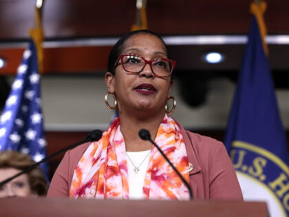 WASHINGTON, DC - MAY 17: Rep. Jahana Hayes (D-CT) speaks at a press conference on the intr