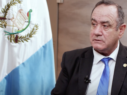 President of Guatemala Alejandro Giammattei speaks to Breitbart News' Ashley Oliver, June 28, 2022.