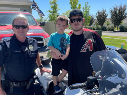 A three-year-old is going to be fine after a major accident, thanks to police officers in