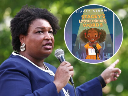 Stacey Abrams, Democratic gubernatorial candidate for Georgia, speaks during a campaign ev
