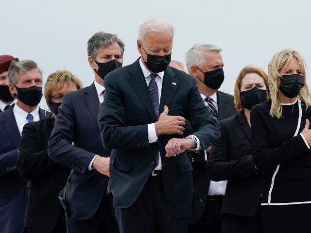 Gold Star - President Joe Biden, first lady Jill Biden and others attend a casualty return