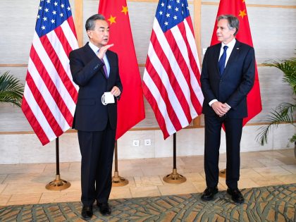 Chinese State Councilor and Foreign Minister Wang Yi L meets with U.S. Secretary of State
