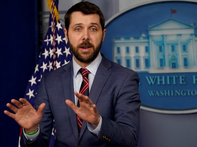 Brian Deese, director of the National Economic Council, speaks during a news conference in the James S. Brady Press Briefing Room at the White House in Washington, D.C., U.S., on Monday, April 26, 2021. President Biden is poised to unveil a plan that would raise taxes on the income, investments …