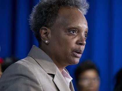 Mayor Lori Lightfoot speaks, June 22, 2022, after a City Council meeting at City Hall. (Brian Cassella/Chicago Tribune/Tribune News Service via Getty Images)