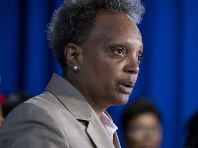 Mayor Lori Lightfoot speaks, June 22, 2022, after a City Council meeting at City Hall. (Br