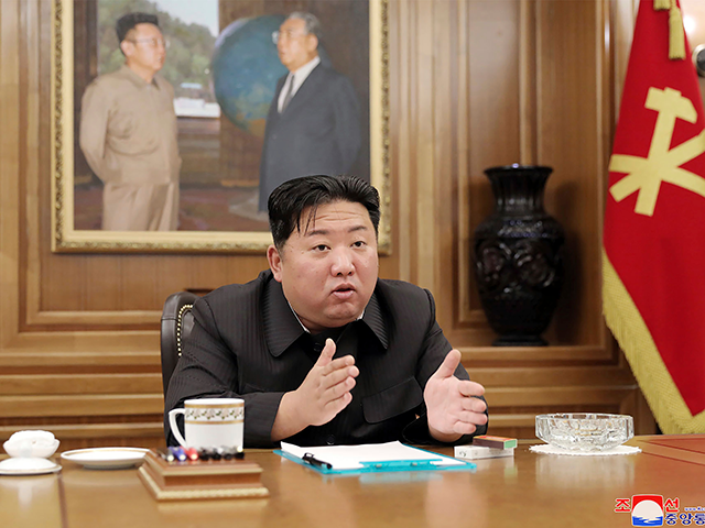 In this photo provided by the North Korean government, North Korean leader Kim Jong Un att