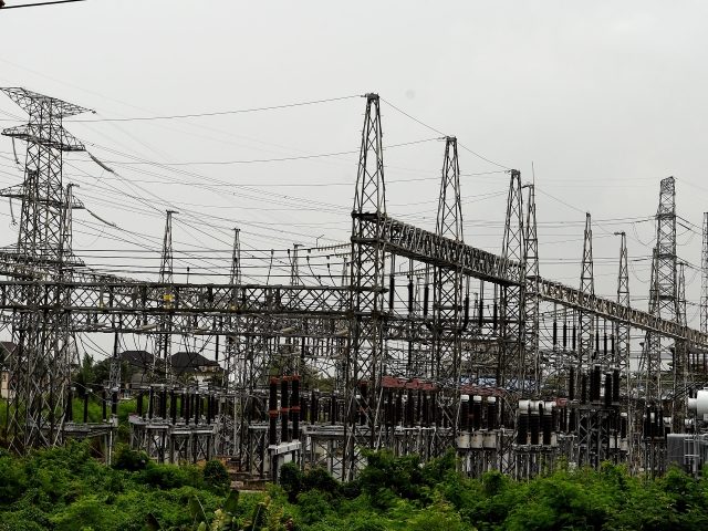 A general view of a power distribution plant which has ran out of power supply following a