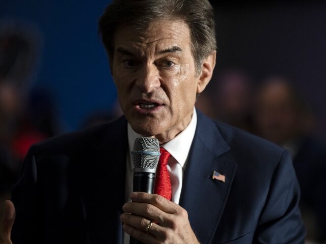 Mehmet Oz, celebrity physician and US Republican Senate candidate for Pennsylvania, speaks