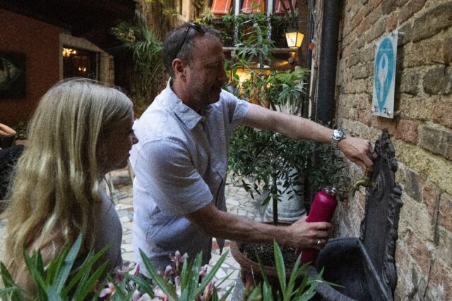 To combat waste, Venice promotes the use of refillable water bottles by calling tourists'