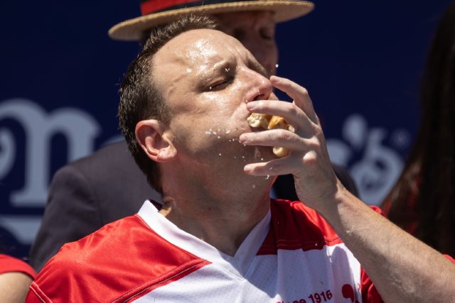 Joey Chestnut is yet again the winner of the Nathan's Famous Fourth of July Hot Dog Eating