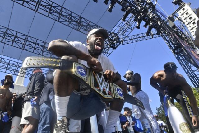 Rams' Super Bowl LVI rings, which include turf, game ball