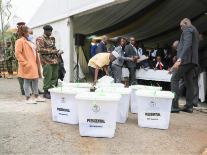 NAIROBI, KENYA - 2022/08/31: Independent Boundaries and Electoral Commission (IEBC) offici