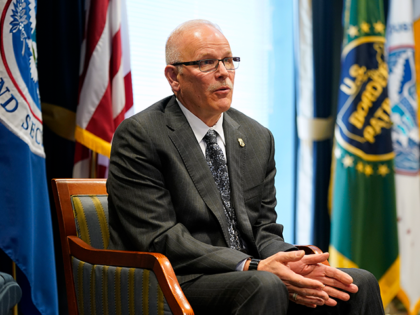 U.S. Customs and Border Protection Commissioner Chris Magnus speaks during an interview in his office with The Associated Press, Tuesday, Feb. 8, 2022, in Washington. Magnus has many challenges to overcome in his new role as commissioner of U.S. Customs and Border Protection. In the interview, Magnus acknowledged morale problems …