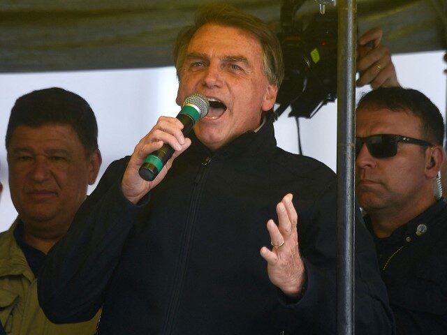 Brazil's President Jair Bolsonaro speaks during the launching of his re-election camp