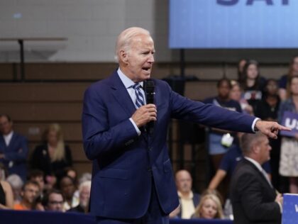 President Joe Biden speaks at the Arnaud C. Marts Center on the campus of Wilkes University, Tuesday, Aug. 30, 2022, in Wilkes-Barre, Pa. (Evan Vucci/AP)