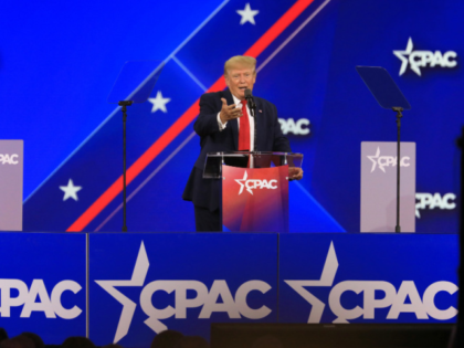 Former US President Donald Trump speaks during the Conservative Political Action Conferenc