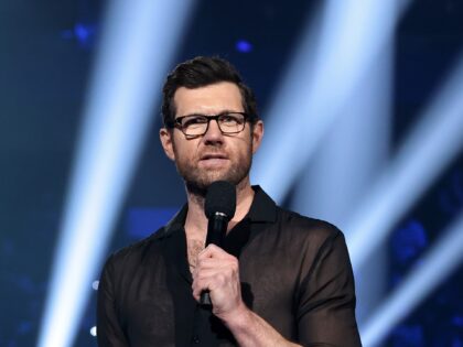 NEWARK, NEW JERSEY - AUGUST 28: Billy Eichner speaks onstage at the 2022 MTV VMAs at Prude