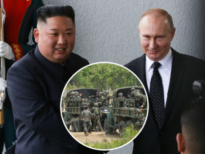 Kim Jong Un, North Korea's leader, left, shakes hands with Vladimir Putin, Russia's president, ahead of the summit on Russky Island near Vladivostok, Russia, on Thursday, April 25, 2019. Kim huddled with Putin in their first summit Thursday, as the North Korean leader sought diplomatic support to help him find …