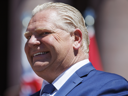 Doug Ford, Ontario's premier, during his swearing-in ceremony at Queens Park in Toronto, Ontario, Canada, on Friday, June 24, 2022. Ford announced his new cabinet today, after cruising to a second victory as Ontario's premier, cementing his control over the province that represents 40% of Canadas economy. Photographer: Cole Burston/Bloomberg …