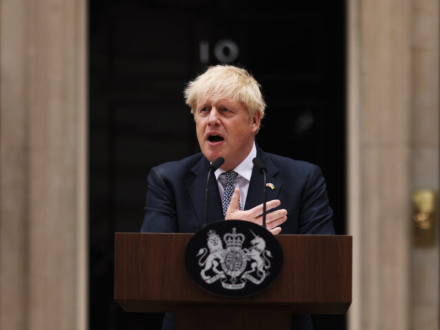 LONDON, ENGLAND - JULY 07: UK Prime Minister Boris Johnson addresses the nation as he anno