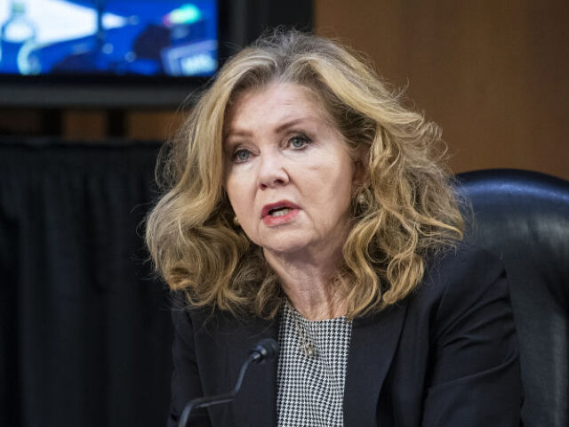 Senator Marsha Blackburn, a Republican from Tennessee, speaks during a Senate Judiciary Committee hearing in Washington, D.C., US, on Wednesday, July 20, 2022. Democrats are pushing to limit access to assault weapons on two fronts today amid unrelenting mass shootings, which party leaders say now claim the lives of almost …