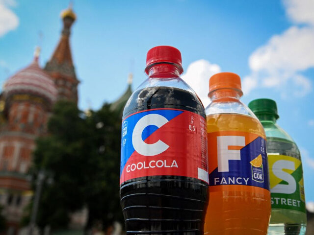 Bottles of soft drinks CoolCola, Fancy and Street, with its names and designs resembling C