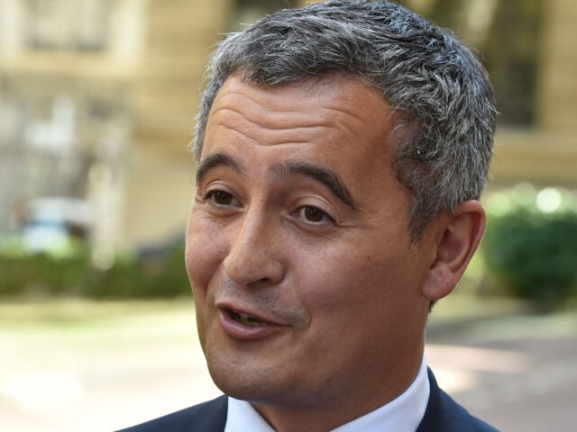 France's Interior Minister Gerald Darmanin issues a statement to media during a visit at the Rhone prefecture, in Lyon, central eastern France, on July 30, 2022. (Photo by THIERRY ZOCCOLAN / AFP) (Photo by THIERRY ZOCCOLAN/AFP via Getty Images)