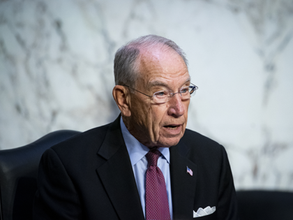 Senator Chuck Grassley, a Republican from Iowa and ranking member of the Senate Judiciary Committee, speaks during a hearing in Washington, D.C., US, on Thursday, Aug. 4, 2022. The hearing is titled "Oversight of the Federal Bureau of Investigation." Photographer: Al Drago/Bloomberg via Getty Images