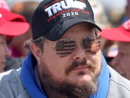 GREENWOOD, NEBRASKA - MAY 01: Supporters of former President Donald Trump wait for the sta