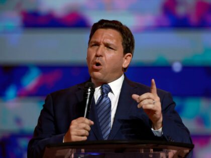 Florida Gov. Ron DeSantis addresses attendees during the Turning Point USA Student Action