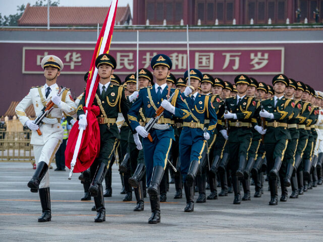 BEIJING, CHINA - AUGUST 01: The Guard of Honor of the Chinese People's Liberation Army (PL