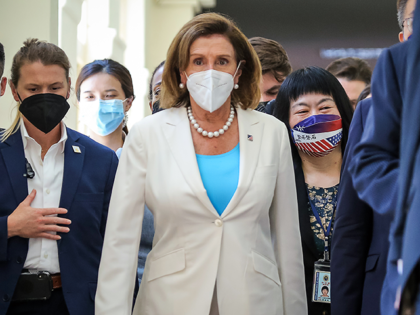 Speaker of the U.S. House Of Representatives Nancy Pelosi (D-CA), leaves the Legislative Yuan, Taiwan's house of parliament, on August 03, 2022 in Taipei, Taiwan. Pelosi arrived in Taiwan on Tuesday as part of a tour of Asia aimed at reassuring allies in the region, as China made it clear …