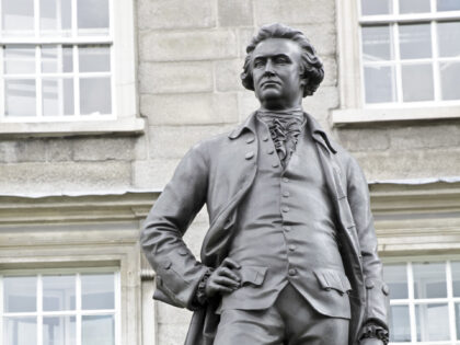 Statue of Edmund Burke outside Trinity College, Dublin