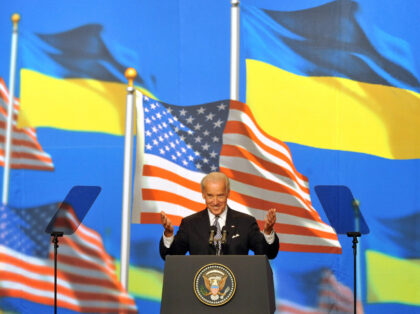 US Vice President Joe Biden gestures as