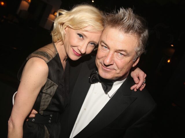 NEW YORK, NY - APRIL 29: (EXCLUSIVE COVERAGE) Anne Heche and Alec Baldwin pose at the afte
