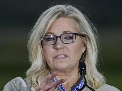 Rep. Liz Cheney, R-Wyo., speaks Tuesday, Aug. 16, 2022, at an Election Day gathering in Ja