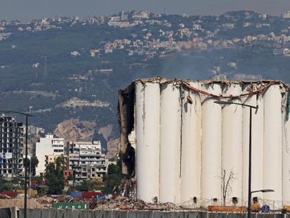 The grain silos at Beirut's port were severely damaged two years ago in a devastating explosion