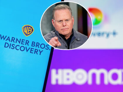 BRAZIL - 2022/08/05: In this photo illustration, the Warner Bros. Discovery logo is displayed on a smartphone screen and in the background, the HBO Max and Discovery Plus logos. (Photo Illustration by Rafael Henrique/SOPA Images/LightRocket via Getty Images)