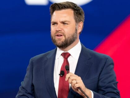 DALLAS, TEXAS, UNITED STATES - 2022/08/05: JD Vance speaks on stage during CPAC (Conservative Political Action Conference) Texas 2022 conference at Hilton Anatole. (Photo by Lev Radin/Pacific Press/LightRocket via Getty Images)