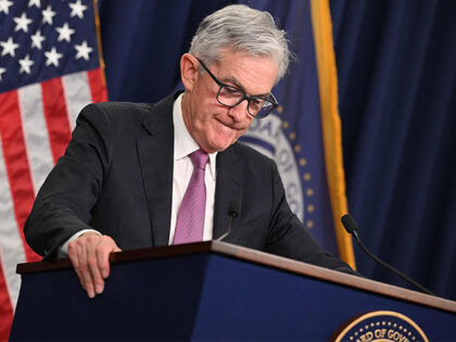 Federal Reserve Board Chairman Jerome Powell speaks during a news conference in Washington, DC, on July 27, 2022. - The US Federal Reserve on July 27 again raised the benchmark interest rate by three-quarters of a percentage point in its ongoing battle to tamp down raging price pressures that are …