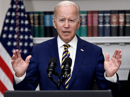 President Joe Biden announces his student loan relief program at the White House on August 24, 2022. (OLIVIER DOULIERY/AFP via Getty Image)