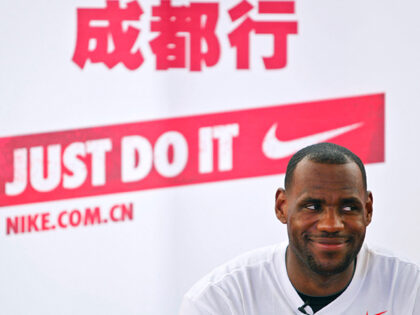 LeBron James attends a NIKE promotional event on August 13, 2011, in Chengdu, Sichuan Prov