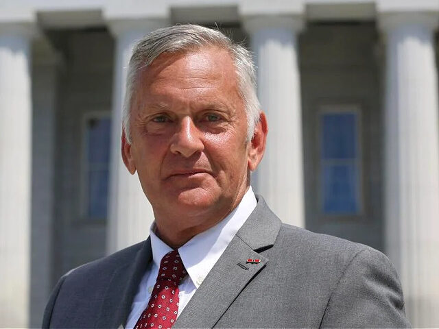 Retired U.S. Army officer Gerald Malloy, who is seeking the Republican nomination to run for Vermont's vacant U.S. Senate seat in November, poses in front of the Vermont Statehouse, in Montpelier, Aug. 3, 2022. Malloy, from Perkinsville, describes himself as a conservative Republican who is willing to work with anyone …