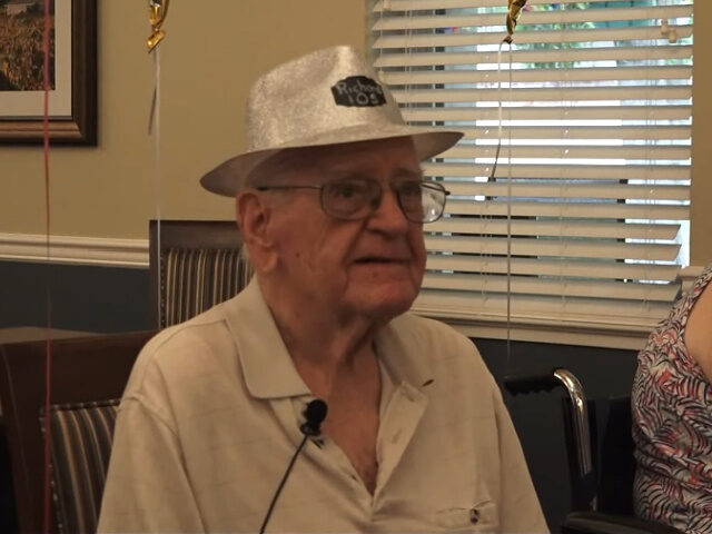 A World War II veteran in Roseville, California, is getting a lot of attention for celebra