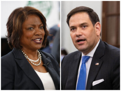 Rep. Val Demings (D-FL), right, and Sen. Marco Rubio (R-FL). (Octavio Jones, Graeme Jennings/Getty Images)