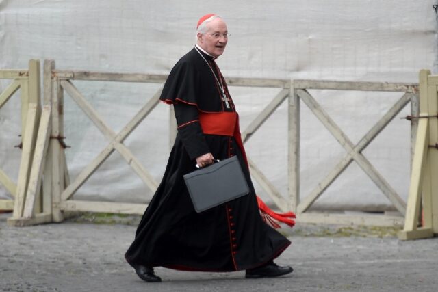 Canadian cardinal Marc Ouellet, seen here on St Peter's Square in 2013, has been accused o