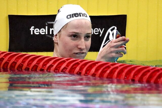 World champion Mollie O'Callaghan won the 100m freestyle at the Duel in the Pool